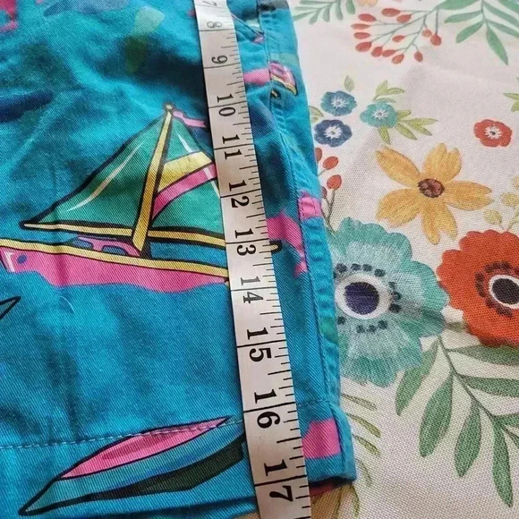 Pink Dolphin Blue Sailboat Cotton Shorts Men's Size 36 - Picture 9 of 9